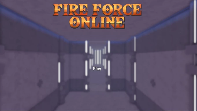 The main menu for Fire Force Online, the game where you can become a White Clad