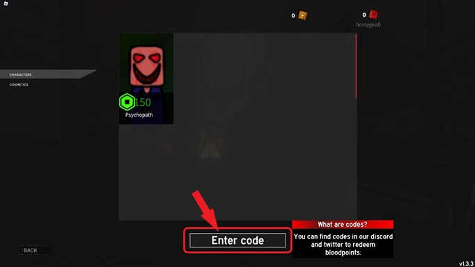 Image showing you how to redeem Dead by Roblox codes