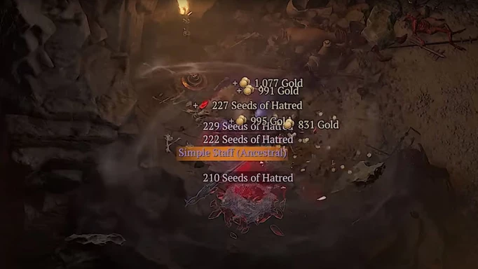 You need Seeds of Hatred before you can get Red Dust in Diablo 4.