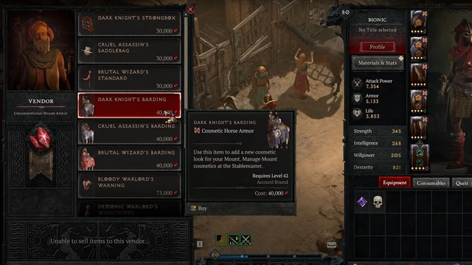 You can buy dozens of items with Red Dust in Diablo 4