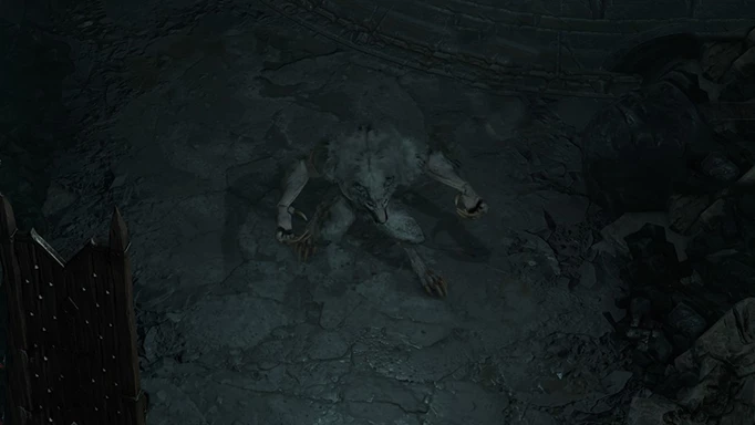 gameplay screenshot of a Werewolf Druid in Diablo 4