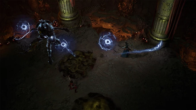 gameplay screenshot of a Sorcerer in Diablo 4