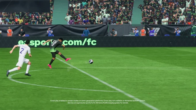 Image of a player taking a shot in Clubs in EA Sports FC 24