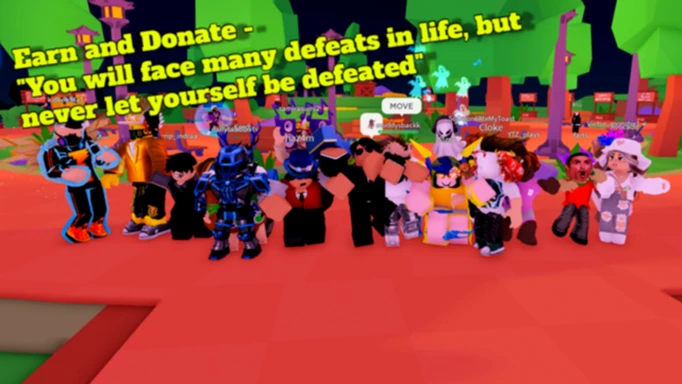 Key art for Earn and Donate on Roblox