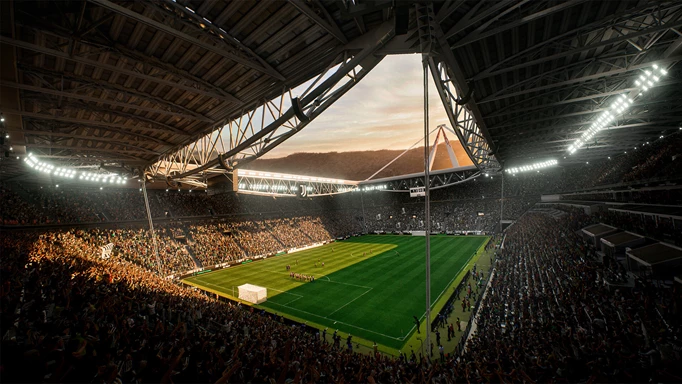 Image of the Allianz Stadium in EA Sports FC 24