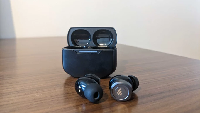 the Edifier W240TN case and earbuds