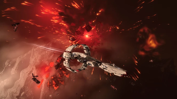Image of a spaceship in EVE Online, one of the best mmorpgs you can play
