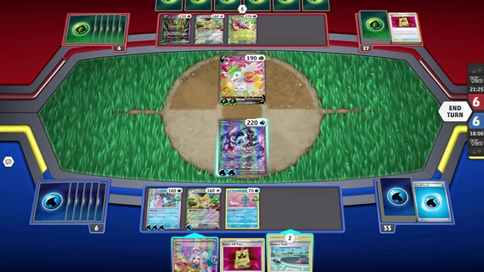 Pokemon TCG Live screenshot showing a match