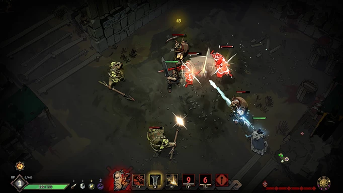 Ravenswatch gameplay screenshot showing characters in combat
