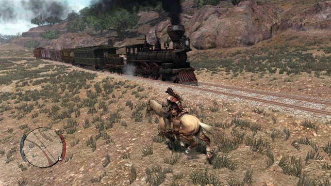 Red Dead Redemption 2010 train gameplay