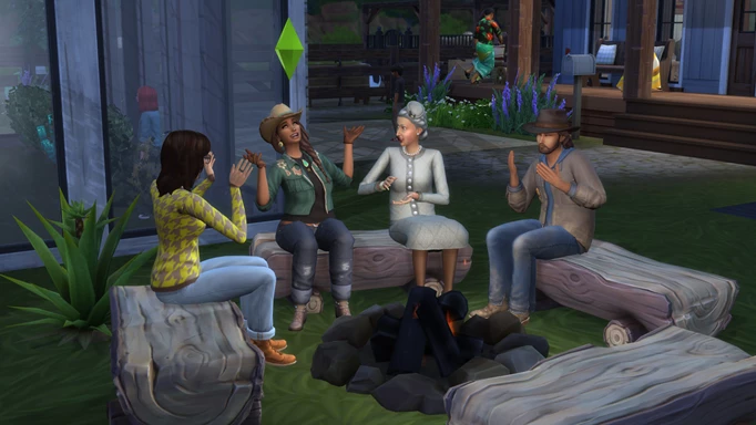Screenshot showing Ranch Gathering activities in The Sims 4 Horse Ranch