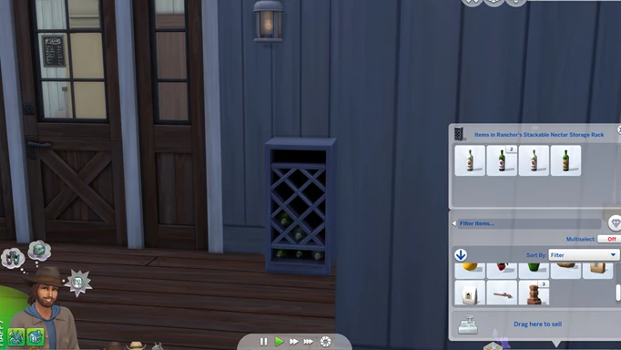 Screenshot of Nectar Storage in The Sims 4 Horse Ranch