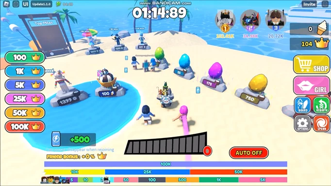 an image of Surf Race gameplay