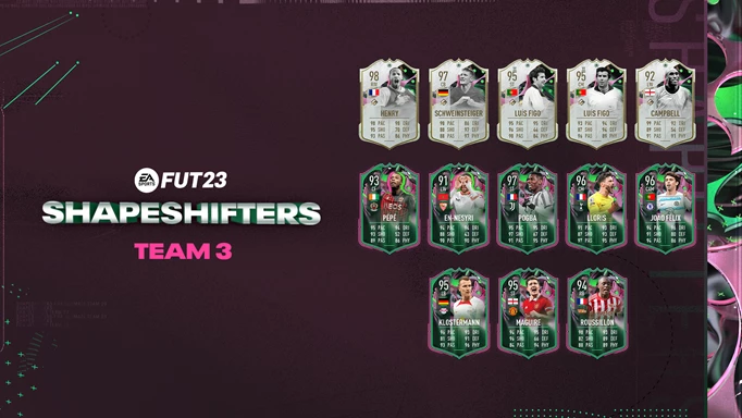 Image of the FIFA 23 FUT Shapeshifters players