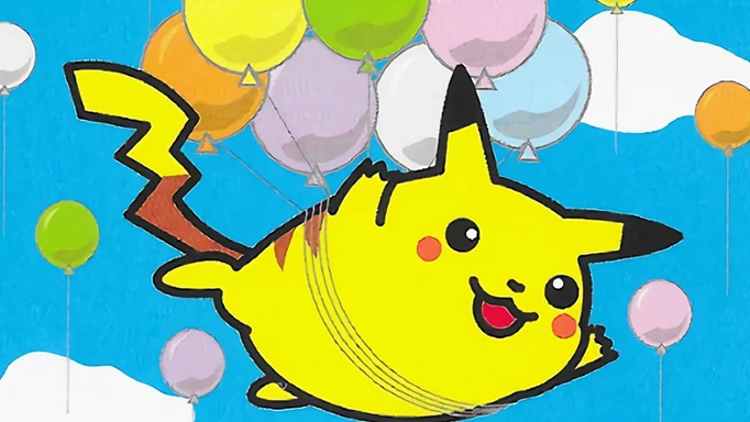 The Flying Pikachu Pokemon card art.