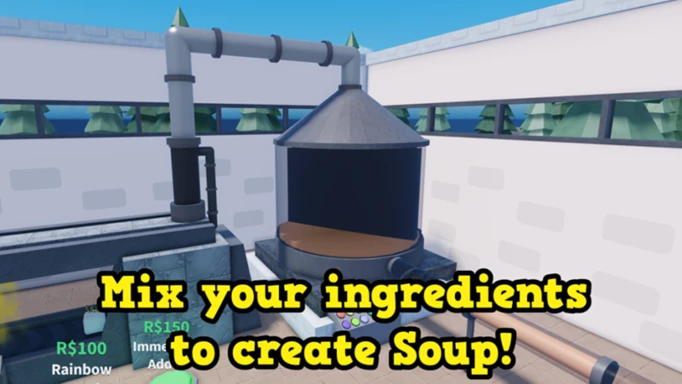 The soup maker in Soup Factory Tycoon for Roblox